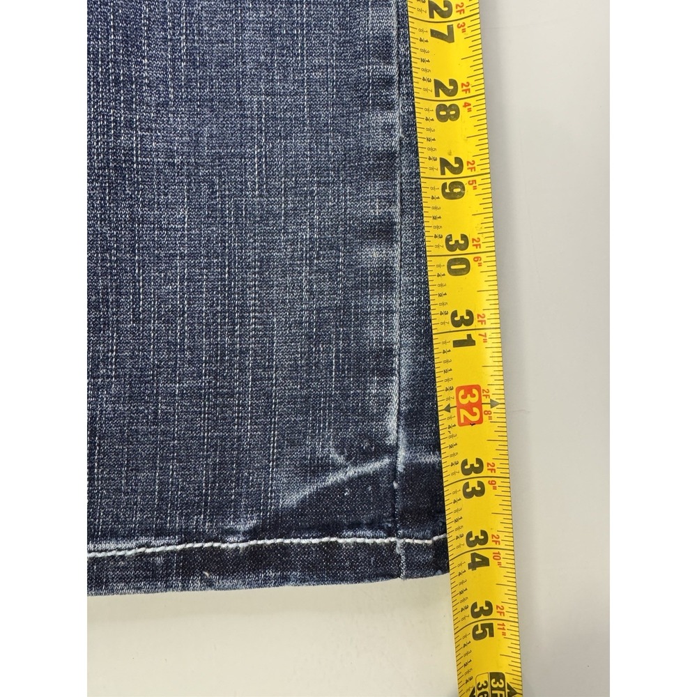 Women's Wrangler Rock 47 Blue Jeans Size 28 / 34" Inseam Colorful Pocket - Picture 9 of 11